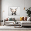 Chihuahua Abstract Artwork Living Room Demo