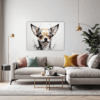 Chihuahua Abstract Artwork Living Room Demo