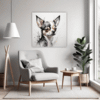 Chihuahua Abstract Artwork Living Room Demo
