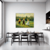 Children Playing on Meadow Dining Room Demo