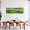 Children Playing on Meadow Dining Room Demo