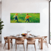 Children Playing on Meadow Dining Room Demo