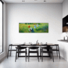 Children Playing on Meadow Dining Room Demo