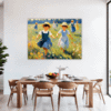 Children Playing on Meadow Dining Room Demo