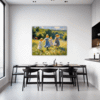 Children Playing on Meadow Dining Room Demo