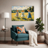 Children Playing on Meadow Living Room Demo