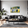 Children Playing on Meadow Living Room Demo