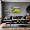 Children Playing on Meadow Living Room Demo