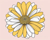 Minimalist Line Art of Chrysanthemum's Layered Petal Heart