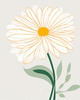 Minimalist Line Art of Chrysanthemum's Layered Petal Heart