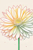 Minimalist Line Art of Chrysanthemum's Layered Petal Heart