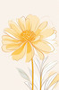 Minimalist Line Art of Chrysanthemum's Layered Petal Heart