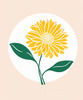 Minimalist Line Art of Chrysanthemum's Layered Petal Heart