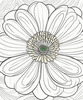 Minimalist Line Art of Chrysanthemum's Layered Petal Heart