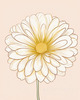 Minimalist Line Art of Chrysanthemum's Layered Petal Heart