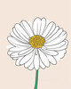 Minimalist Line Art of Chrysanthemum's Layered Petal Heart