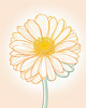 Minimalist Line Art of Chrysanthemum's Layered Petal Heart