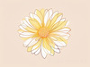Minimalist Line Art of Chrysanthemum's Layered Petal Heart