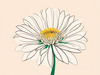 Minimalist Line Art of Chrysanthemum's Layered Petal Heart