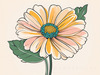 Minimalist Line Art of Chrysanthemum's Layered Petal Heart