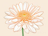 Minimalist Line Art of Chrysanthemum's Layered Petal Heart