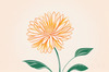 Minimalist Line Art of Chrysanthemum's Layered Petal Heart