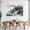 Coastal Mountains Seagulls Dining Room Demo