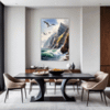 Coastal Mountains Seagulls Dining Room Demo