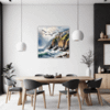 Coastal Mountains Seagulls Dining Room Demo