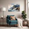 Coastal Mountains Seagulls Living Room Demo