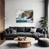 Coastal Mountains Seagulls Living Room Demo