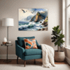 Coastal Mountains Seagulls Living Room Demo