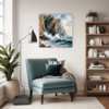 Coastal Mountains Seagulls Living Room Demo