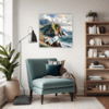 Coastal Mountains Seagulls Living Room Demo