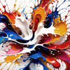 Abstract Color Exploration Color Field Painting Print