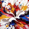 Abstract Color Exploration Color Field Painting Print