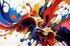 Abstract Art Print of Color Exploration in Color Field Style