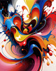 Abstract Art Print of Color Exploration in Color Field Style