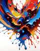 Abstract Art Print of Color Exploration in Color Field Style