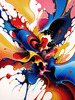 Abstract Art Print of Color Exploration in Color Field Style