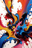 Abstract Art Print of Color Exploration in Color Field Style