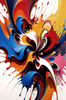Abstract Art Print of Color Exploration in Color Field Style