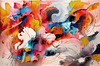Abstract Color Exploration Canvas Art Print