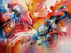 Abstract Color Exploration Canvas Art Print