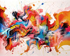 Abstract Color Exploration Canvas Art Print