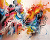 Abstract Color Exploration Canvas Art Print