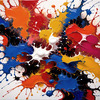 Abstract Canvas Print Showcasing Color Exploration in Color Field Style