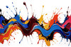 Abstract Art Print of Color Exploration in Color Field Style