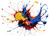 Abstract Art Print of Color Exploration in Color Field Style