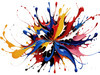 Abstract Art Print of Color Exploration in Color Field Style